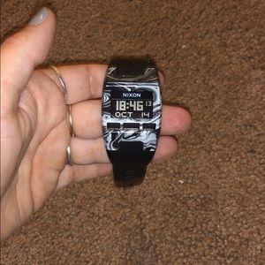 Nixon black marble watch